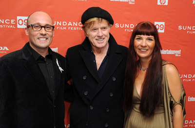 Robert Redford, Melanie Coombs, and Adam Elliot at an event for Mary and Max (2009)