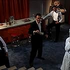 Quentin Tarantino, Bruce Willis, Jennifer Beals, and Paul Calderon in Four Rooms (1995)