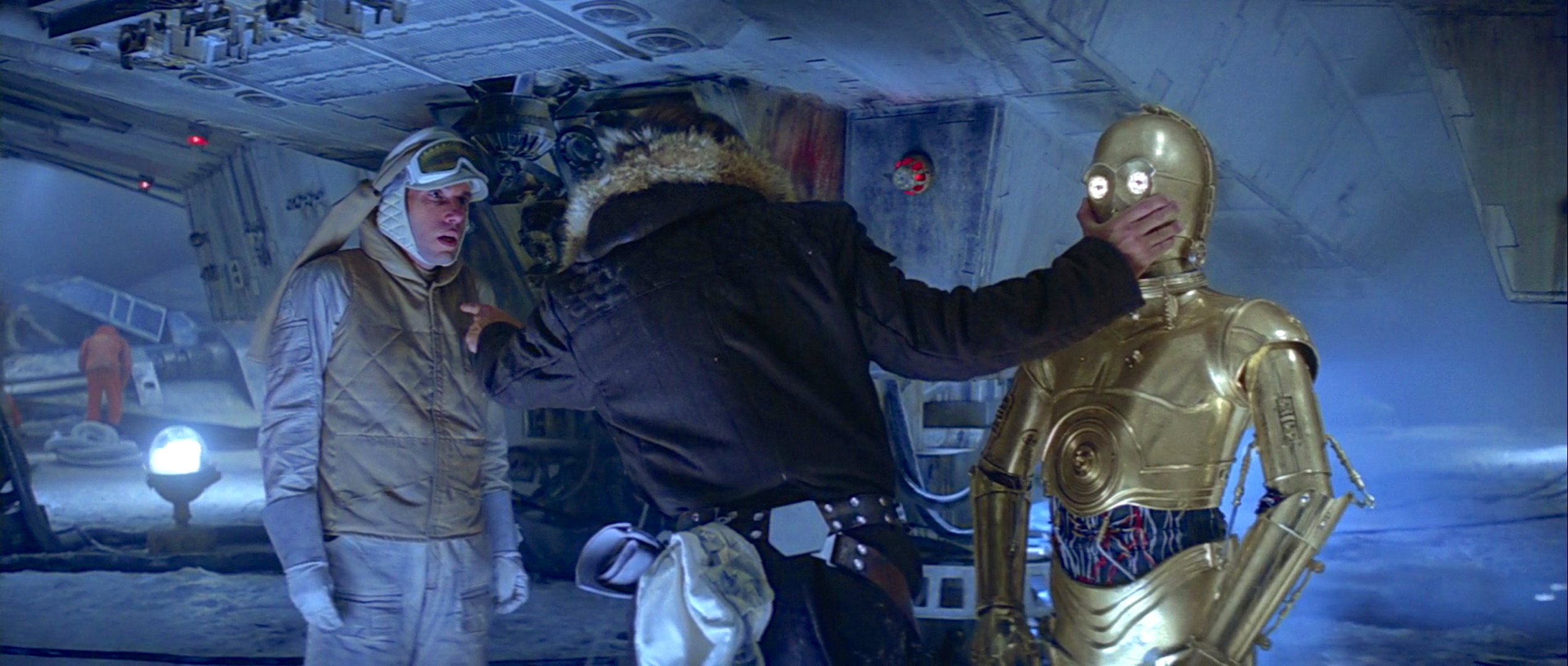 Harrison Ford, Anthony Daniels, and Norman Chancer in Star Wars: Episode V - The Empire Strikes Back (1980)