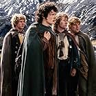 Sean Astin, Elijah Wood, Billy Boyd, and Dominic Monaghan in The Lord of the Rings: The Fellowship of the Ring (2001)