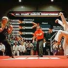 Elisabeth Shue, Ralph Macchio, Pat Morita, Randee Heller, Pat E. Johnson, and William Zabka in The Karate Kid (1984)