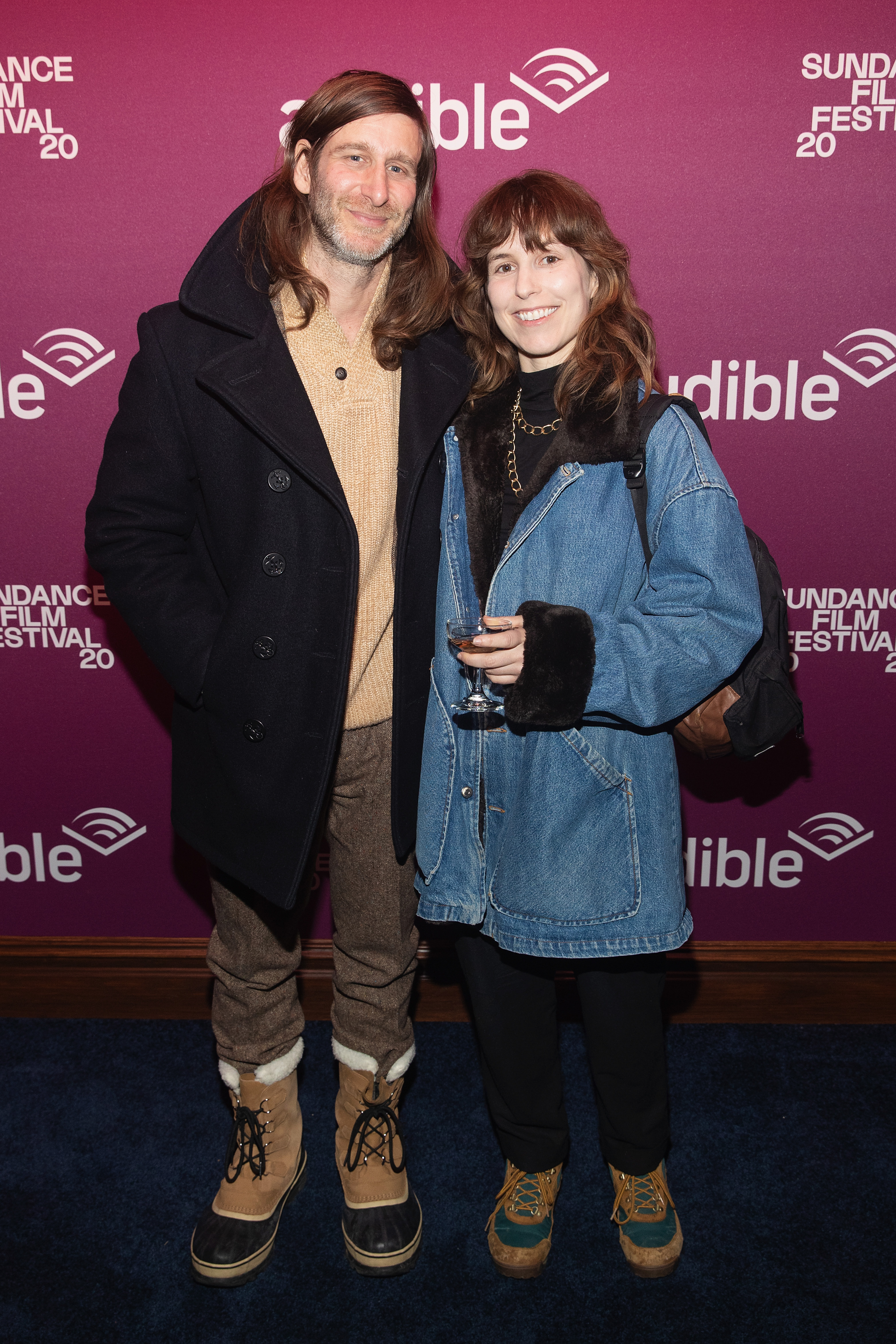 Lawrence Michael Levine and Sophia Takal at an event for Black Bear (2020)