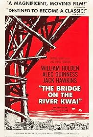 Alec Guinness, William Holden, Jack Hawkins, Sessue Hayakawa, Geoffrey Horne, and Ann Sears in The Bridge on the River Kwai (1957)