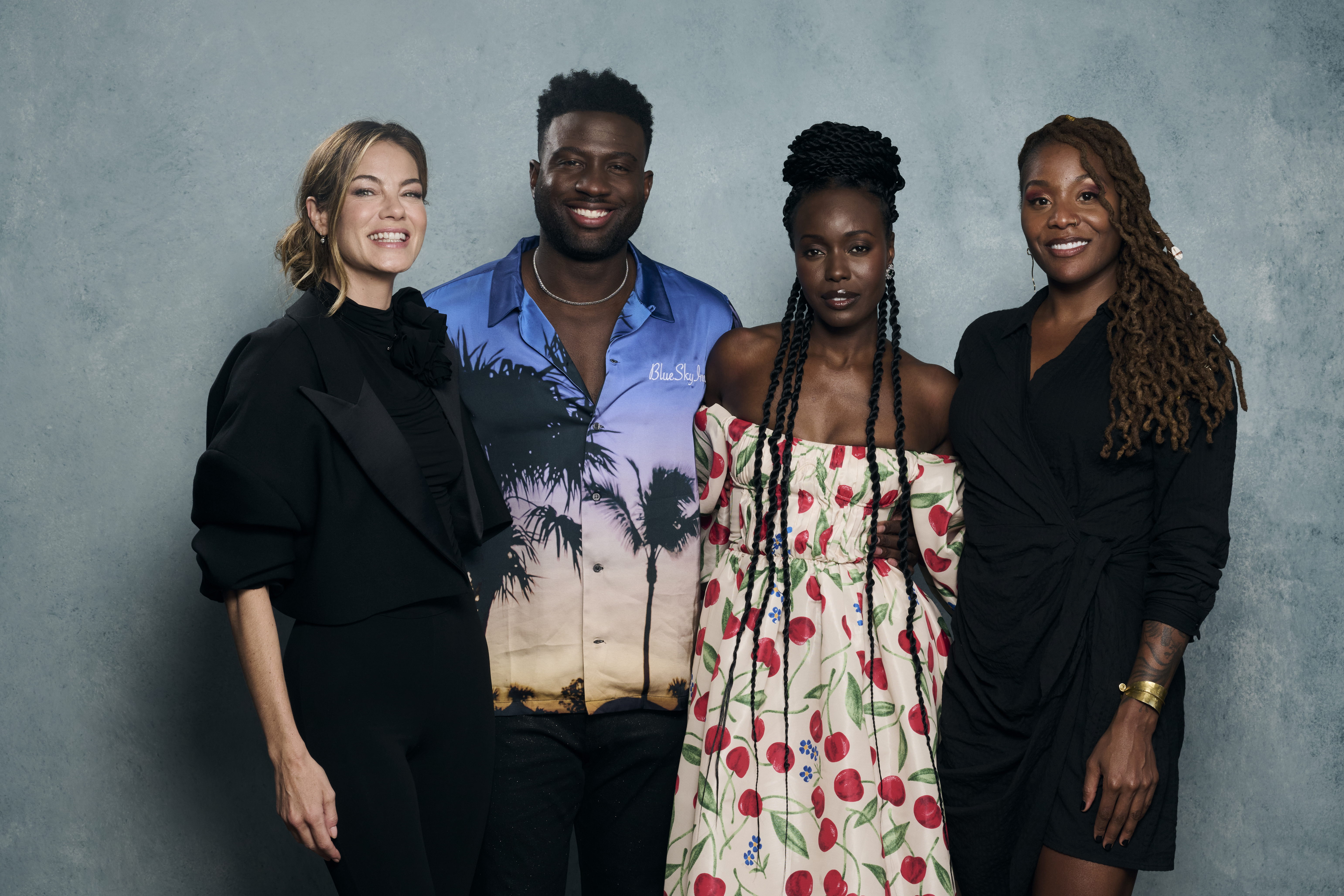 Michelle Monaghan, Sinqua Walls, Nikyatu Jusu, and Anna Diop at an event for Nanny (2022)