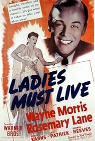 Rosemary Lane and Wayne Morris in Ladies Must Live (1940)