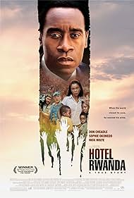 Don Cheadle, Nick Nolte, Joaquin Phoenix, Mosa Kaiser, Sophie Okonedo, Ofentse Modiselle, and Mathabo Pieterson in Hotel Rwanda (2004)