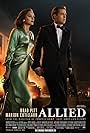 Brad Pitt and Marion Cotillard in Allied (2016)