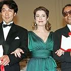 Catherine Deneuve, Abbas Kiarostami, and Koji Yakusho at an event for Taste of Cherry (1997)