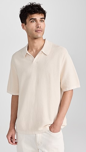 Madewell Johnny-Collar Sweater Polo Shirt.