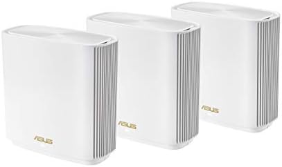 ASUS ZenWiFi AX6600 Tri-Band Mesh WiFi 6 System (XT8 3PK) - Whole Home Coverage up to 8200 sq.ft & 8+ Rooms, AiMesh, Included Lifetime Internet Security, Easy Setup, 3 SSID, Parental Control, White