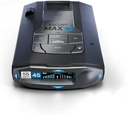 Escort MAX 360c MKII Laser Radar Detector - Dual-Band Wi-Fi and Bluetooth Enabled, 360° Directional Arrows, Exceptional Range, Shared Alerts, Drive Smarter App, Black