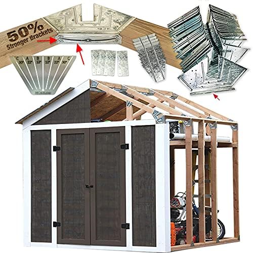 EZBUILDER 50 Structurally Stronger Truss Design Shed Builds 6in - 14in Widths Any Length Storage Garage Playhouse Easy Framing Kit 2x4 Basic Barn Roof Wood NOT Included