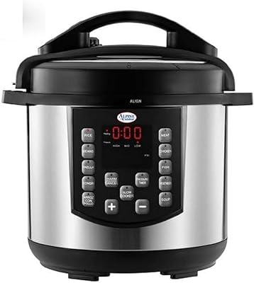 Alpine Cuisine Electric Digital Pressure Cooker 12 Set Multifunction | Durable Aluminum Cooking Pot Non-Stick Coating | 12 Presenting Different Functions & 10 Safety Mechanisms | Color Box Packing