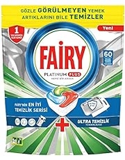 Fairy Platinum Plus Hepsi Bir Arada Bulaşık Makinesi Tabletleri, Ferah Bitki Esintisi, 60 Tablet