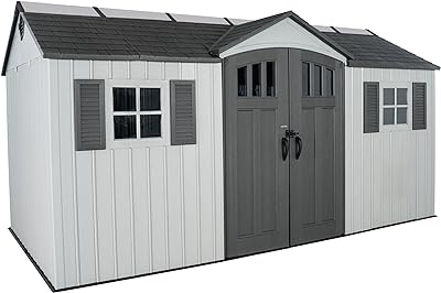 Lifetime Outdoor Storage Shed, 15 x 8 Foot, Gray