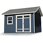 Handy Home Products Beachwood 10x12 Do-it-Yourself Wooden Storage Shed with Floor Tan