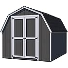 Little Cottage Co. 10x12 Value Gambrel Barn 4 ft. Sidewalls with Floor, Wood Do-It-Yourself Precut Kit, Outdoor Storage Shed for Backyard and Garden