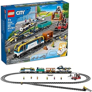 LEGO City Freight Train 60336 Building Toy Set with Powered Up Technology for Boys, Girls, and Kids Ages 7+ (1,153 Pieces)