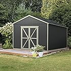 Handy Home Products Rookwood 10x10 Do-It-Yourself Wooden Storage Shed Brown