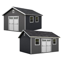 Scarsdale shed shown with both door and window location options