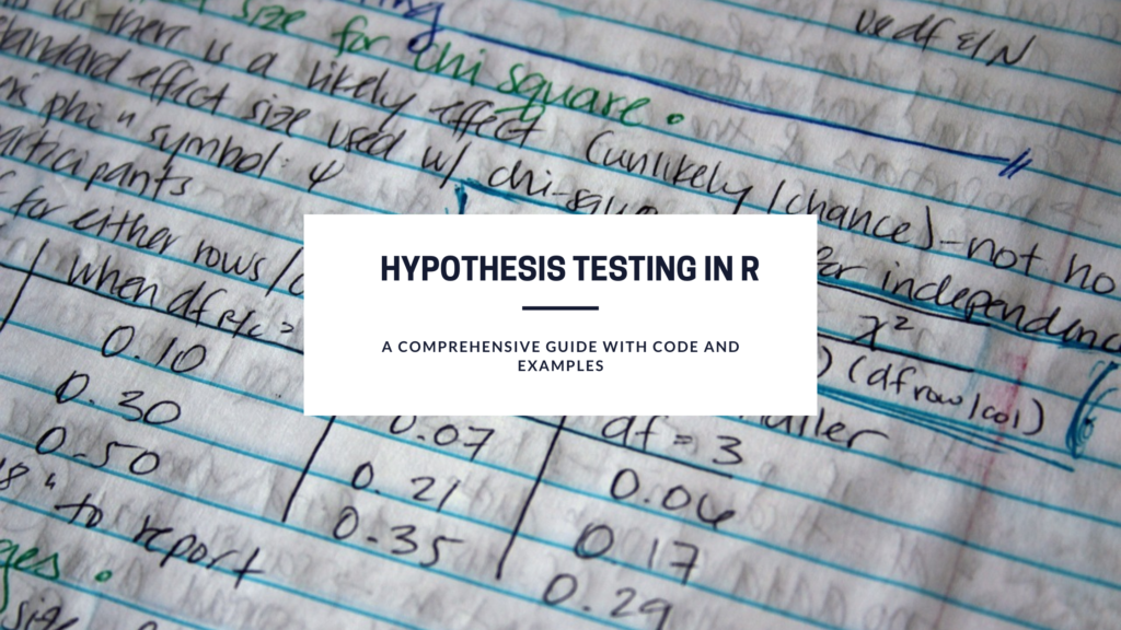 hyothesis testing In R