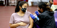 Pfizer vaccination booster shot in Los Angeles