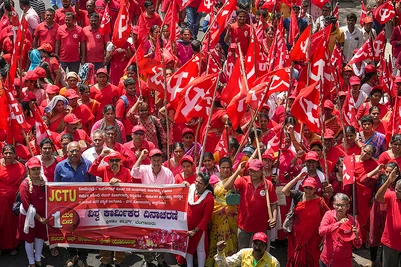 | Photo: PTI/Shailendra Bhojak : International Labour Day