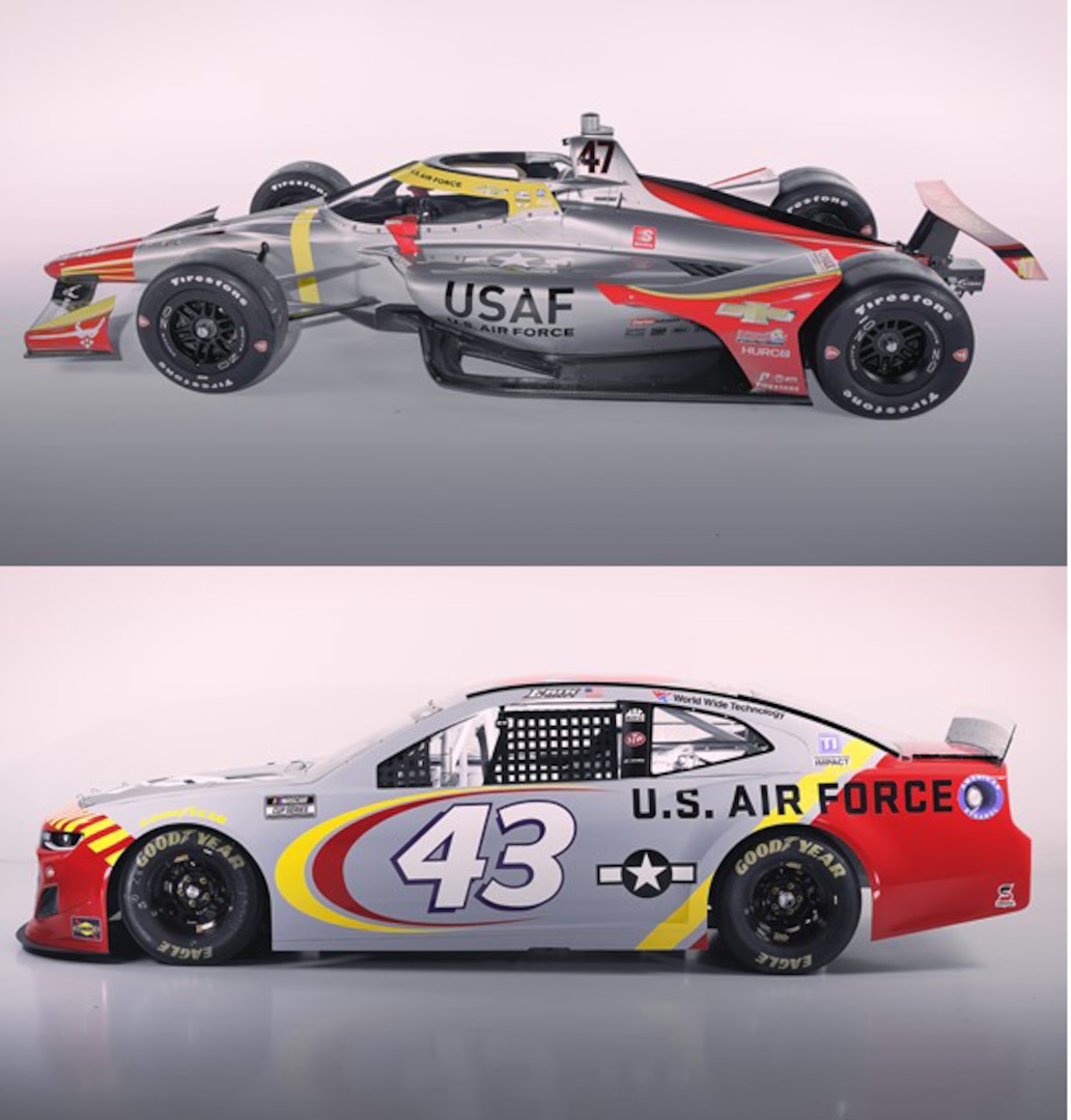 Air Force Recruiting Service and their partners at Richard Petty Motorsports and Ed Carpenter Racing introduced their newest paint scheme to honor the Tuskegee Airmen for the 2021 race season.