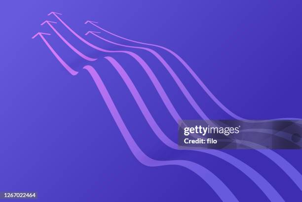 arrow waves abstract background - motion design stock illustrations