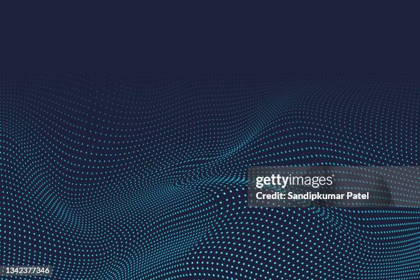 abstract wavy halftone dots background - motion design stock illustrations