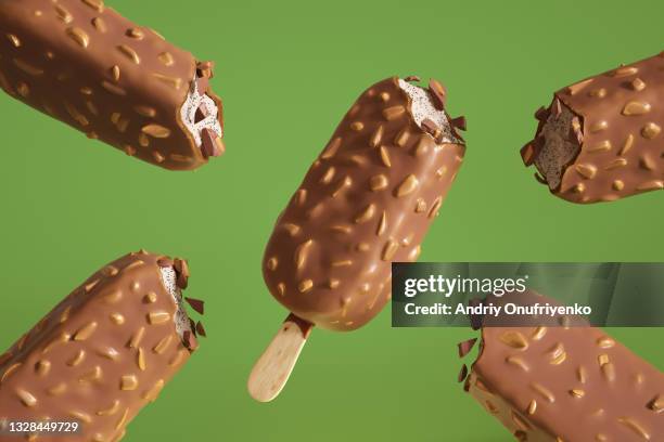 chocolate popsicles - gelato foto e immagini stock