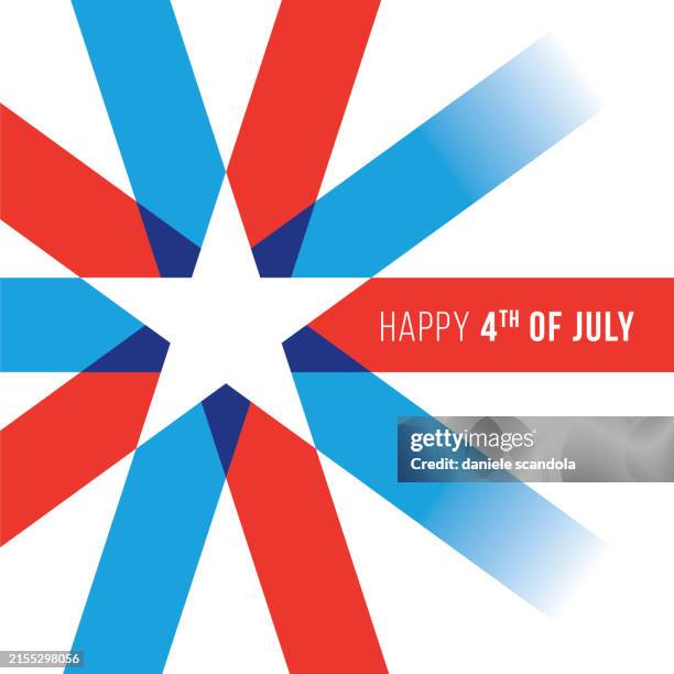 happy fourth of july - united stated independence day greeting. - happy 4th of july fireworks vector stock illustrations