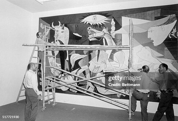Pablo Picasso's Guernica is being taken down 9/8 from the Museum of Modern Art to be shipped to Spain. The masterpiece arrived in Spain 9/10 after a...
