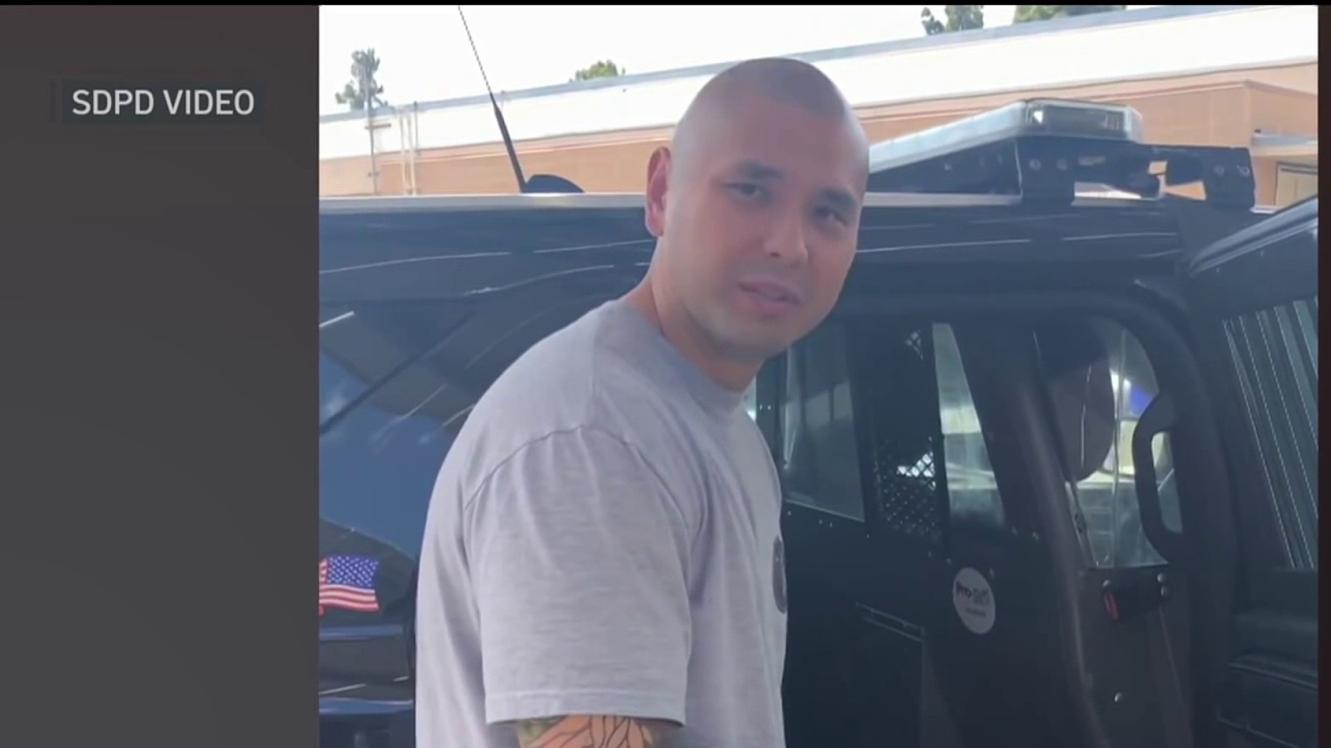 SDPD investigates former officer stuck in back of patrol car with female arrestee
