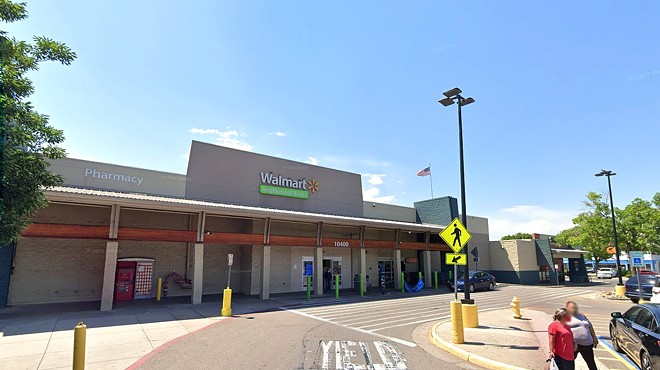 Walmart at 10400 East Colfax Avenue in Aurora, Colorado.