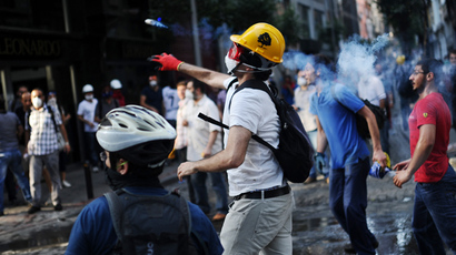 Turkish police oust Taksim protesters with tear gas as Erdogan cheers removal of ‘rags’