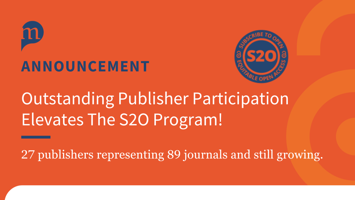 Read the S2O Announcement - Outstanding Publisher Participation Elevates the S2O Program