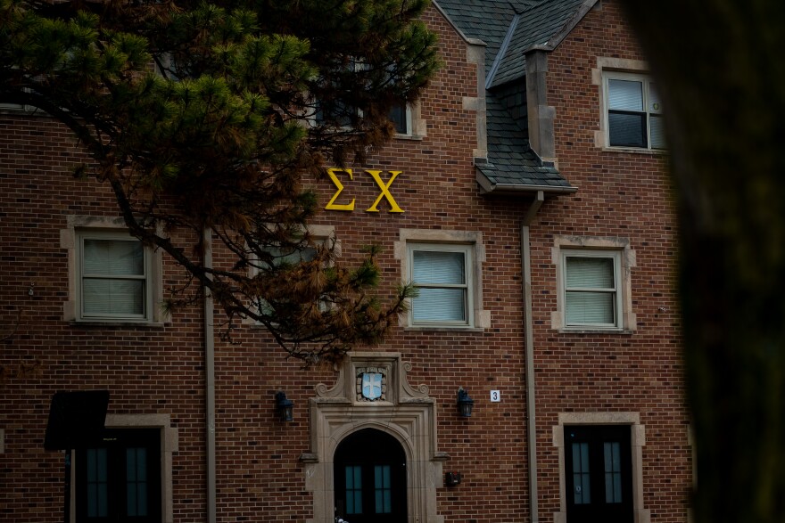  A fraternity house on Washington University's campus on March 16, 2021. 