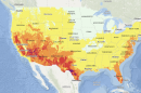 A HeatRisk map shows color-coded risk categories for people confronted by heat that can pose health problems. Excessive heat warnings were issued for more than 20 million Americans late Wednesday, as a heat dome raised temperatures.