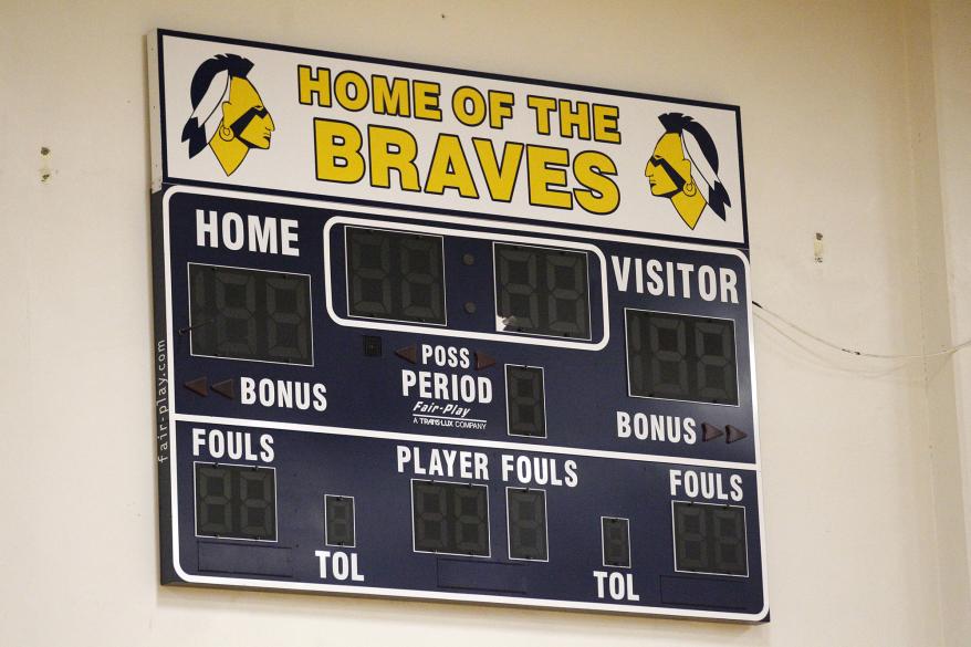 Banks High School Tribal Mascot Braves sign.