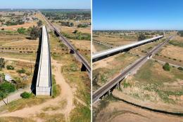California mocked over $11 billion high-speed rail bridge to nowhere that took 9 years to build