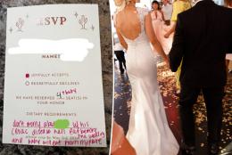 Bride calls out wedding guest's 'ridiculous' RSVP: 'Nothing I can do now'