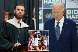 Kansas City Chiefs Super Bowl hero slams Biden’s ‘delusional’ stance on abortion in commencement speech