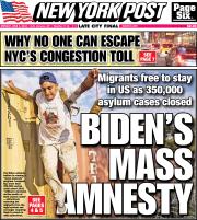June 3, 2024 New York Post Front Cover