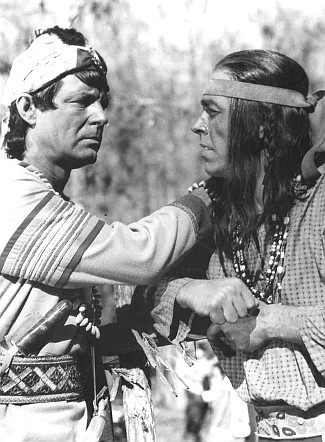 James Craig as Cheief Osceola and Dennis Cross as Coacoochee in Naked in the Sun (1957)