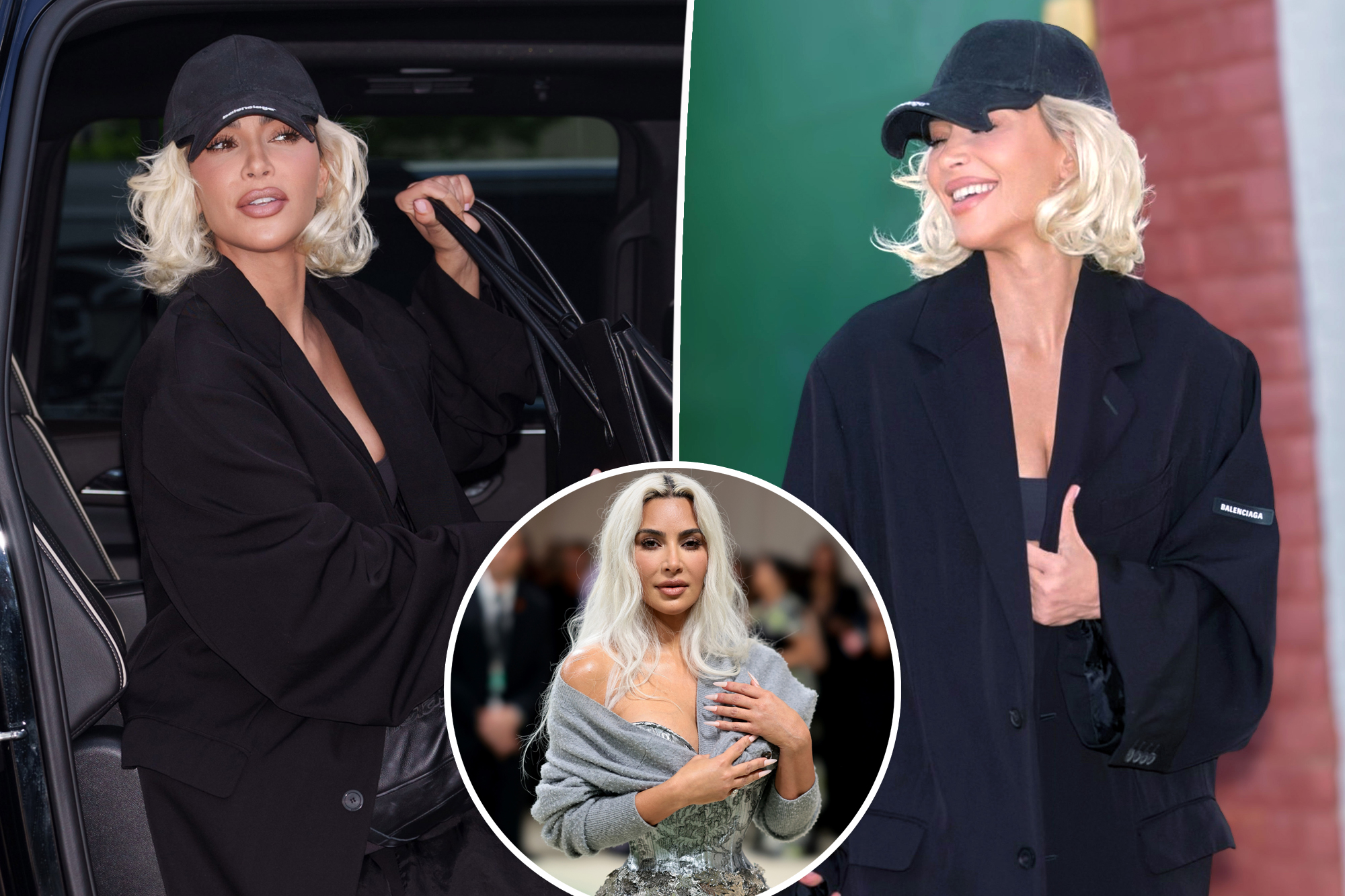 Kim Kardashian rocks a blond bob and goes corset-free after Met Gala