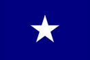 
[image ALT: A five-pointed star in the center of a rectangular field. It is the flag of the short-lived Republic of West Florida.]
			