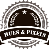 The "huespixelsphotography" user's logo