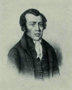A black and white portrait of Richard Allen.