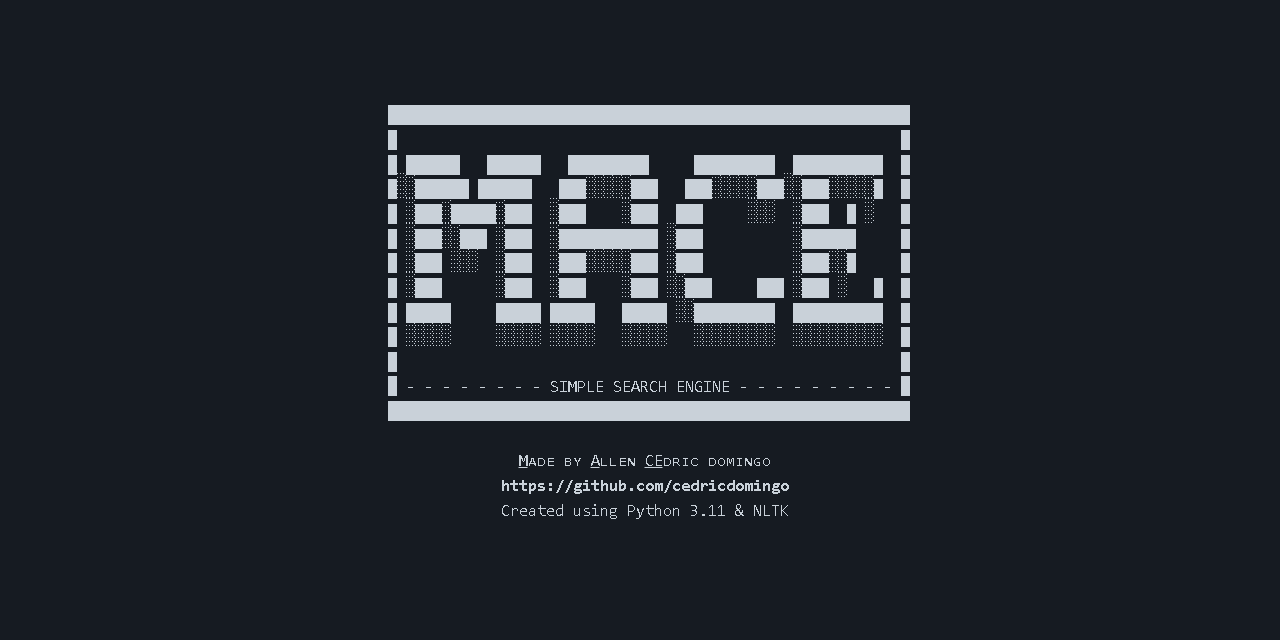 MACE-Simple-Search-Engine